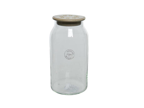 Vase Decoris verre ø11-h20cm couvercle arrangement