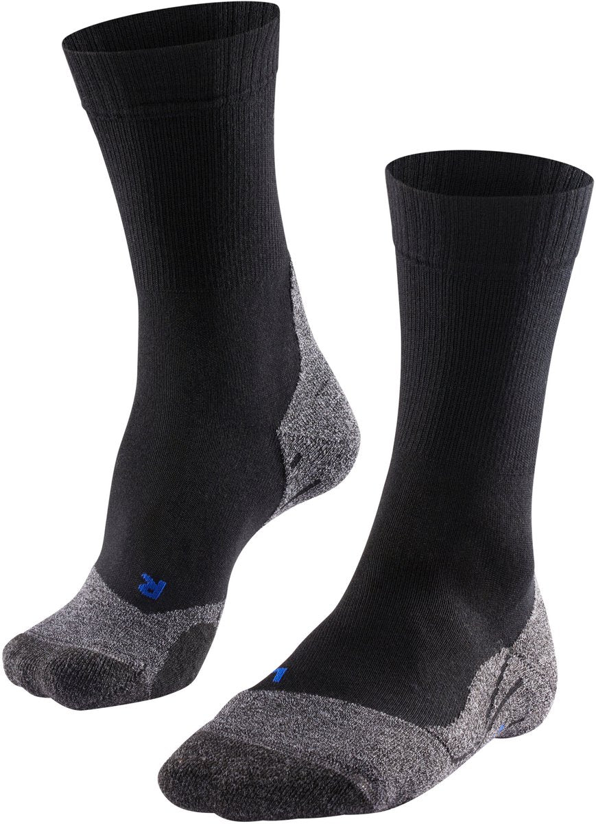 Falke tk2 cool anti-ampoules épais lyocell matériau fonctionnel chaussettes de marche hommes noir - taille 44-45