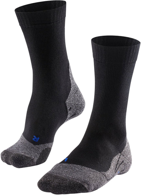 Falke tk2 cool anti-ampoules épais lyocell matériau fonctionnel chaussettes de marche hommes noir - taille 44-45