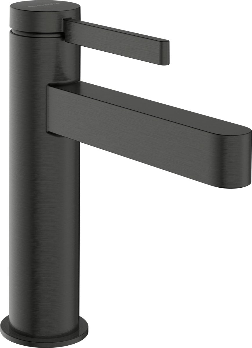 Hansgrohe finoris - mitigeur de lavabo - commande monocommande - démarrage à froid à économie d'énergie - avec vidage - 110 mm - chrome noir brossé
