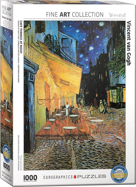 Eurographics - terrasse de café la nuit - Vincent Van Gogh - 1000 pièces 48×68cm (l×h) - puzzle d'art