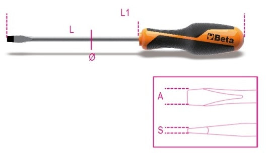 Beta 1260 Spor skrutrekker 0.5x3.0x75