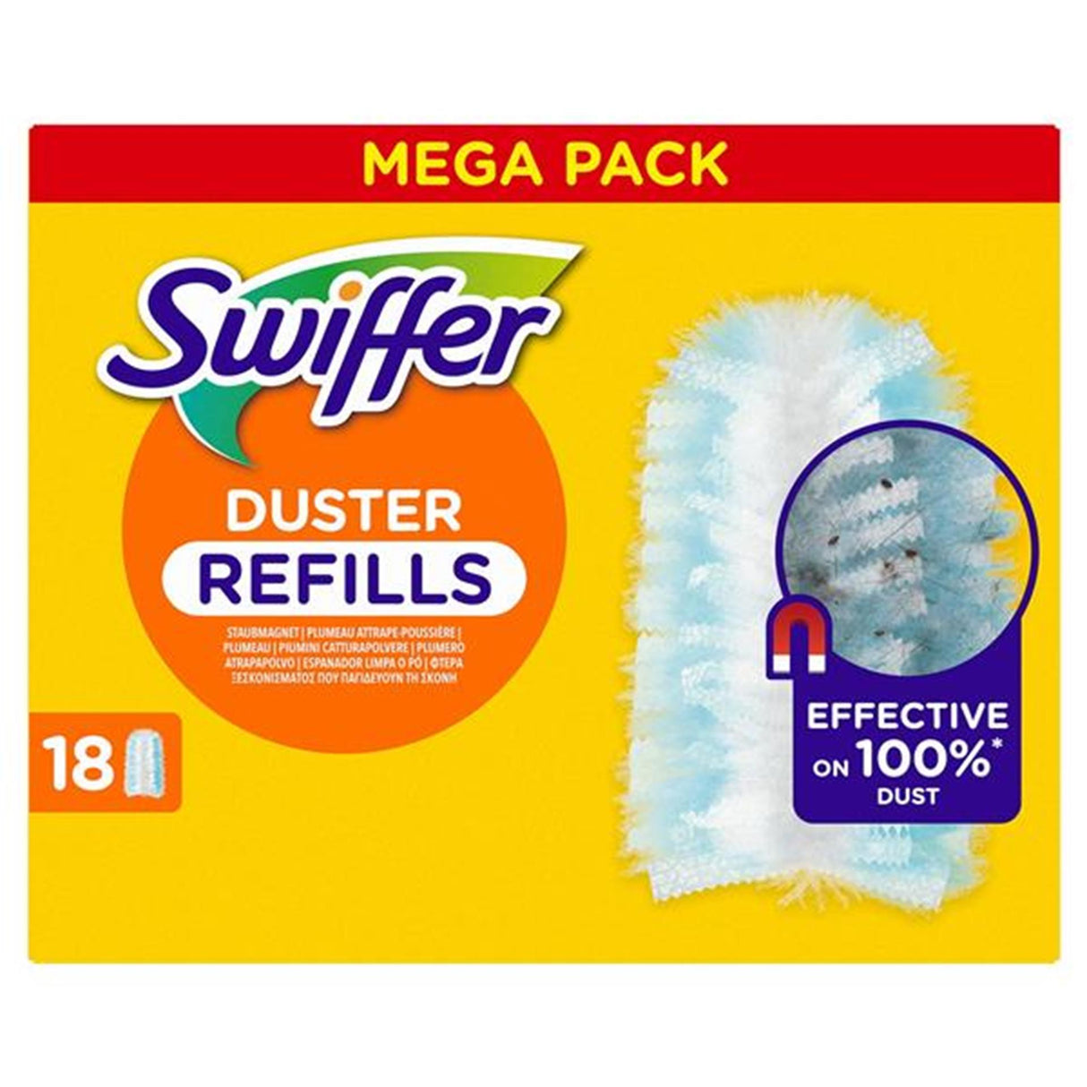 Boîte de recharge pour plumeau Swiffer de 18 pièces