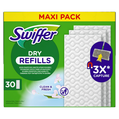 Lingettes sèches et fraîches pour sols Swiffer, 30 pièces (1117295)