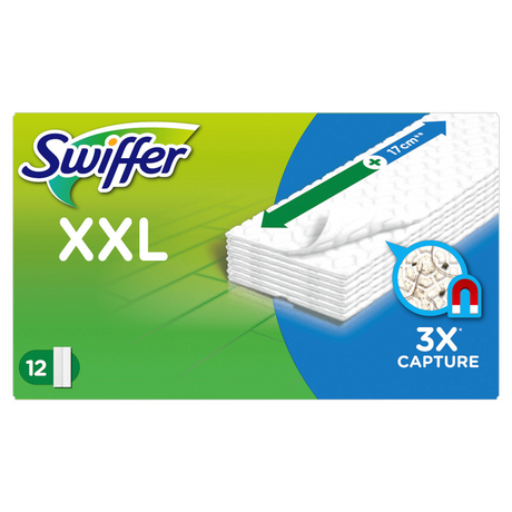 Recharge de lingettes anti-poussière Swiffer dry maxi xxl boîte de 12 pièces