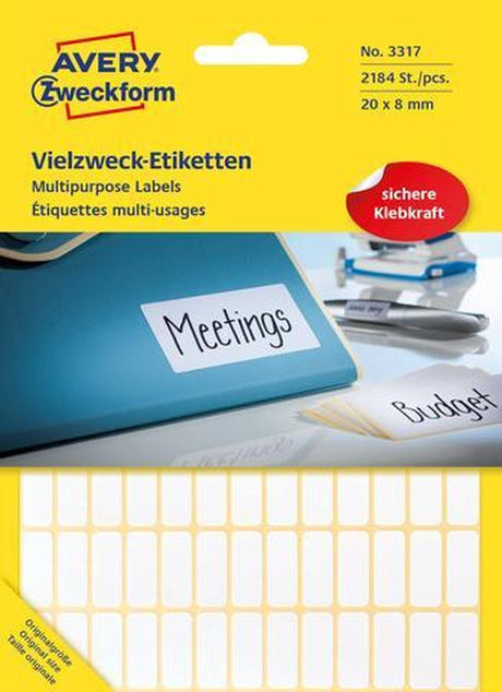 Avery étiquettes zweckform 18 x 12 mm papier blanc 2184 pièces