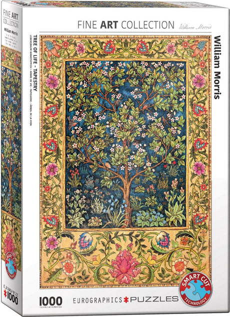 Eurographics - tapisserie l'arbre de vie [tapisserie de l'arbre de vie] - William Morris - 1000 pièces 48×68cm (l×h) - puzzle d'art