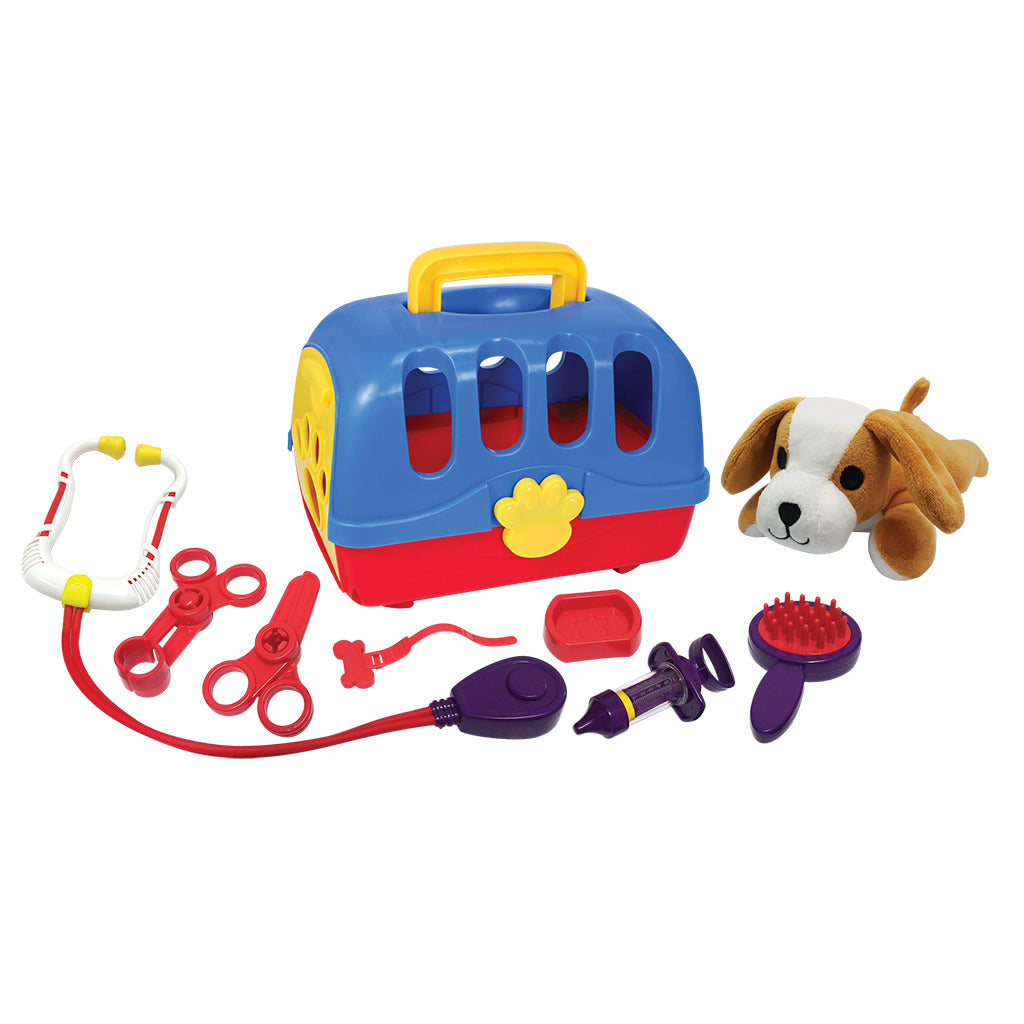 Mallette vétérinaire de base avec peluche pour chien 10 pièces