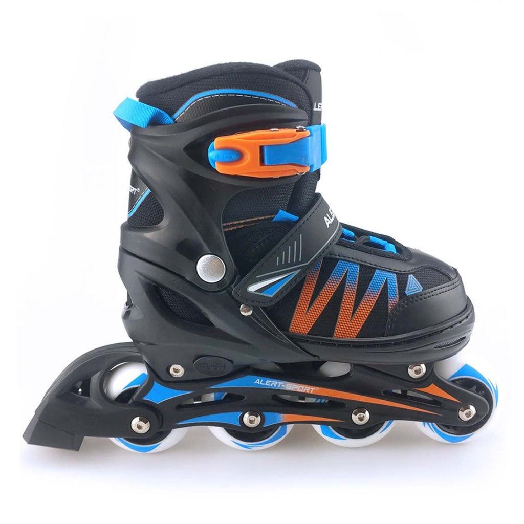 Alert alert inline skates maat 35-38 zwart blauw oranje