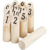 Jeu de lancer en bois d'extérieur Alert avec filet de rangement pratique | 2 pièces