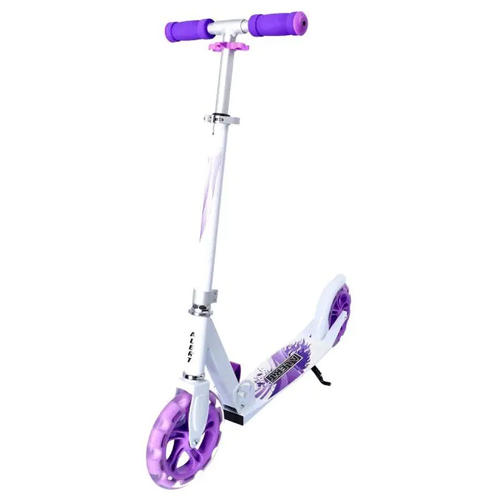 Trottinette Alert Spinout en aluminium à grandes roues blanc violet