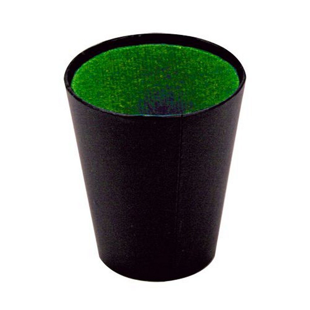 Copa de dados básica de 9 cm de verde negro