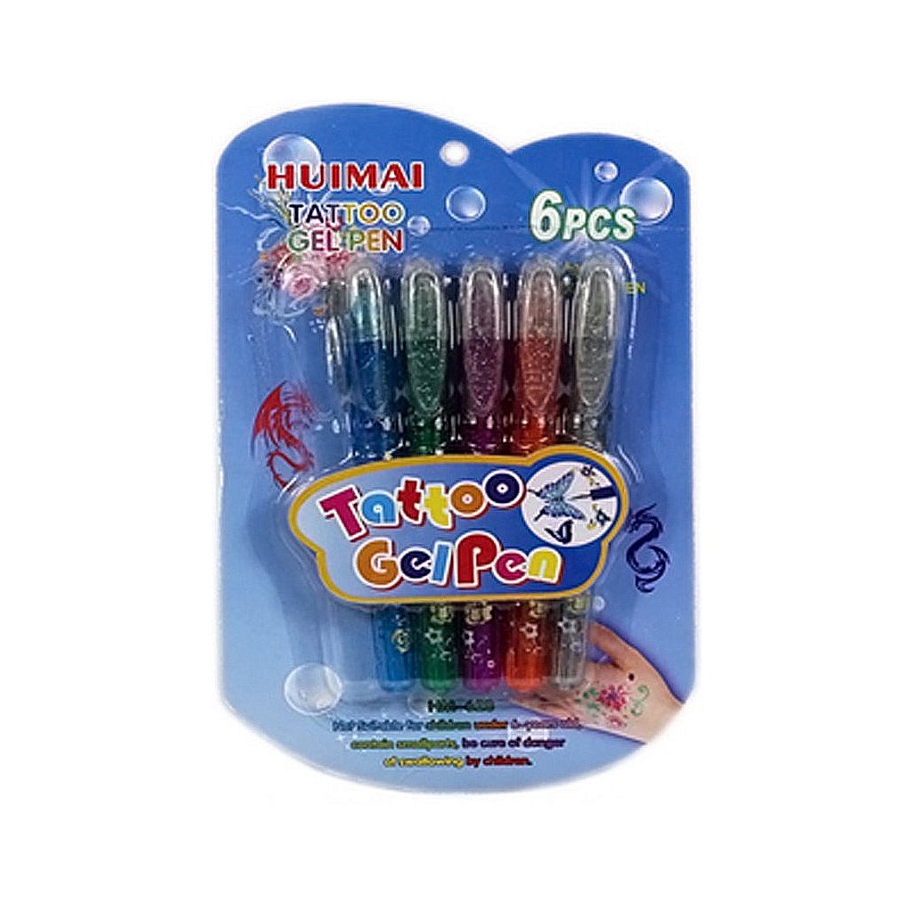 Basic tattoo gel pens 6 pieces