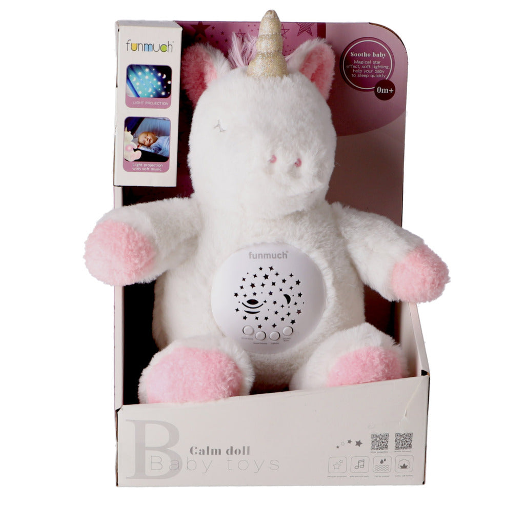 Overige merken knuffelprojector unicorn + licht en geluid