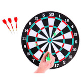 Cible de fléchettes No Brand double face avec 6 flèches 37 cm | 3 pièces