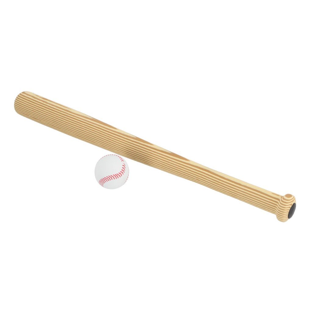 Aucune batte de baseball de marque avec balle | 3 pièces