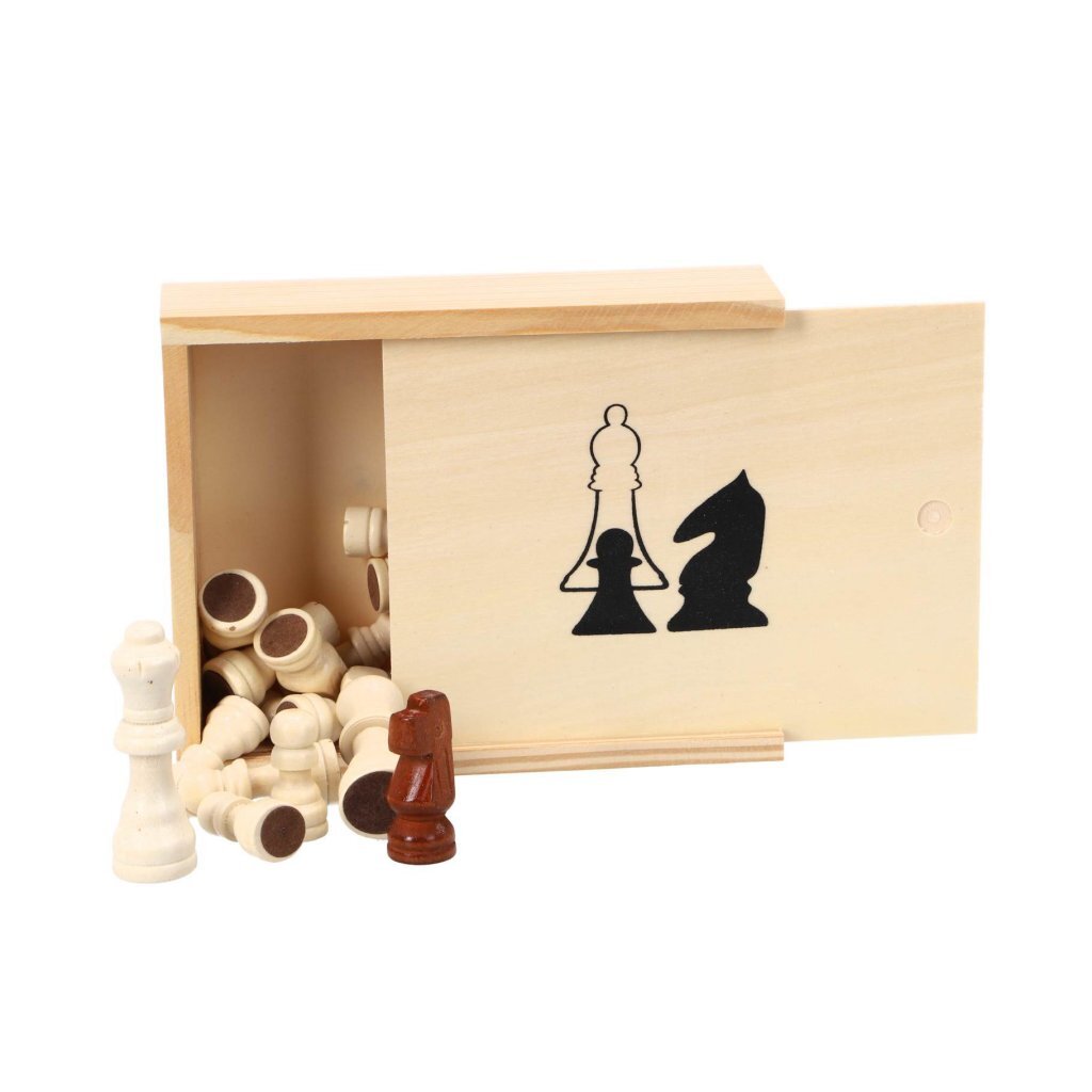 Pièces d'échecs de marque privée Osa dans une boîte 19 x 15,5 cm | 3 pièces