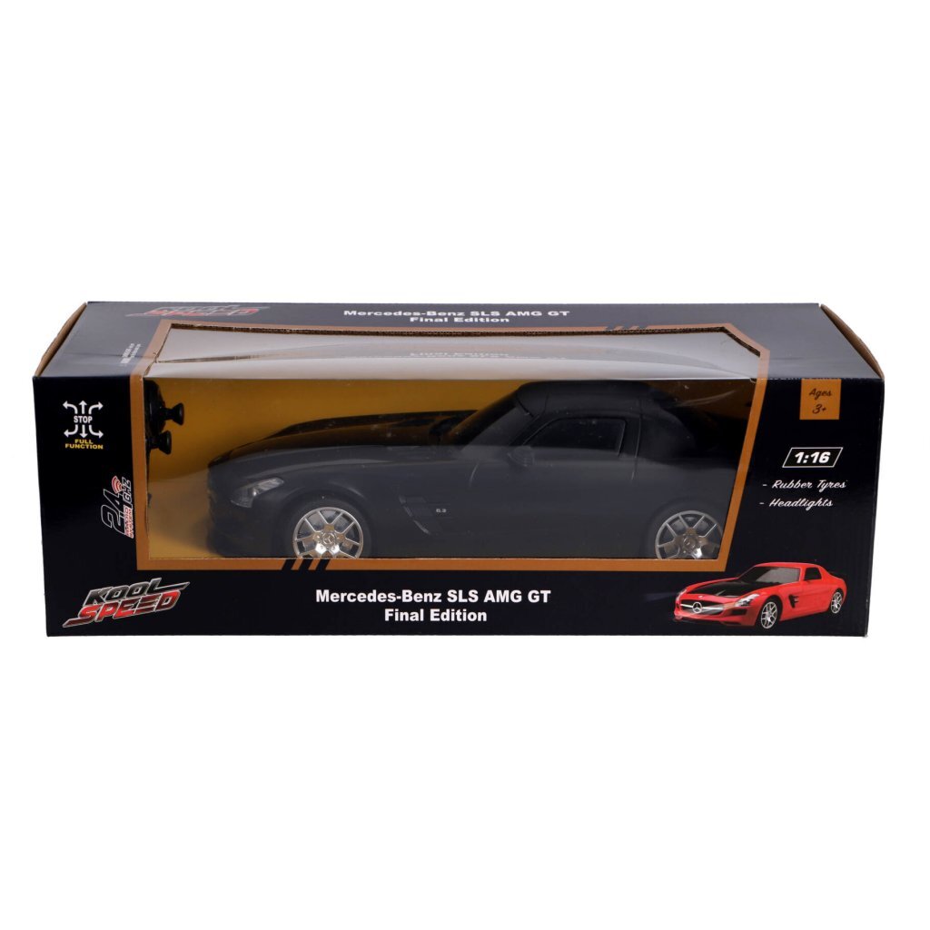 Kool speed rc mercedes-benz sls amg gt final edition 1:16 + licht zwart