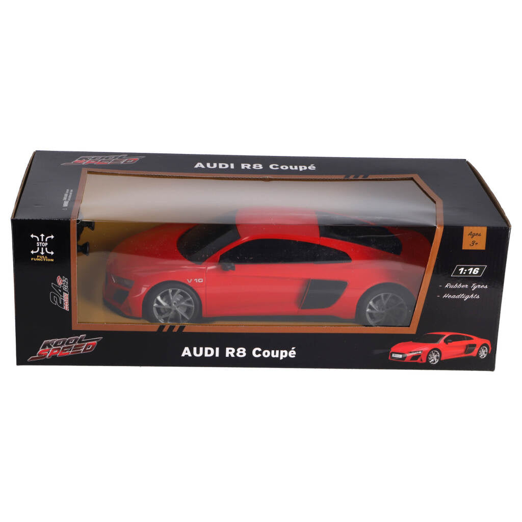 Kool Speed ​​RC Audi R8 V10 Coup eacute; 1:16 + lys rød