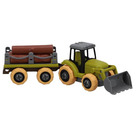 Tracteur sans marque avec remorque