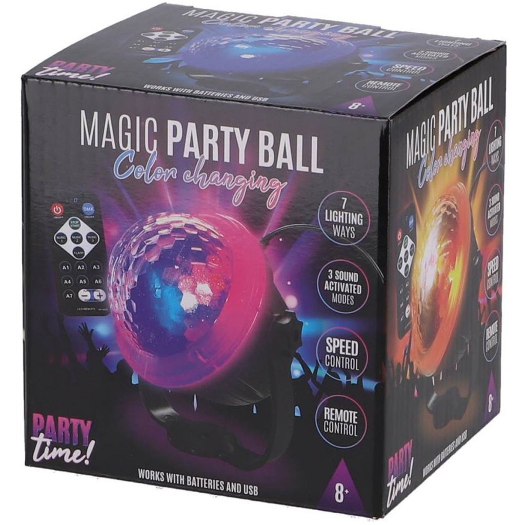 C'est la fête ! party time boule de fête magique avec effet disco et télécommande | 2 pièces