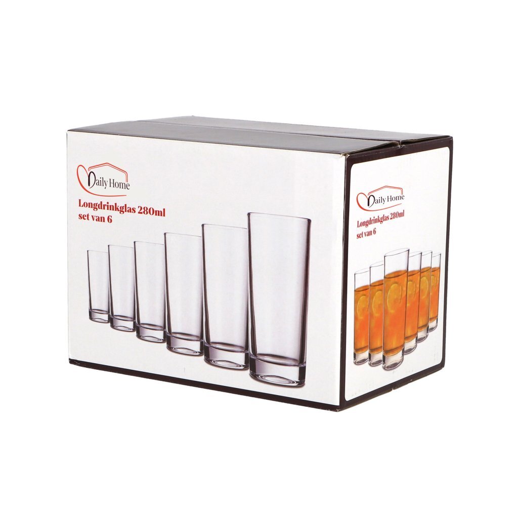 Ensemble de verres à long drink quotidien pour la maison de 6 | 8 pièces
