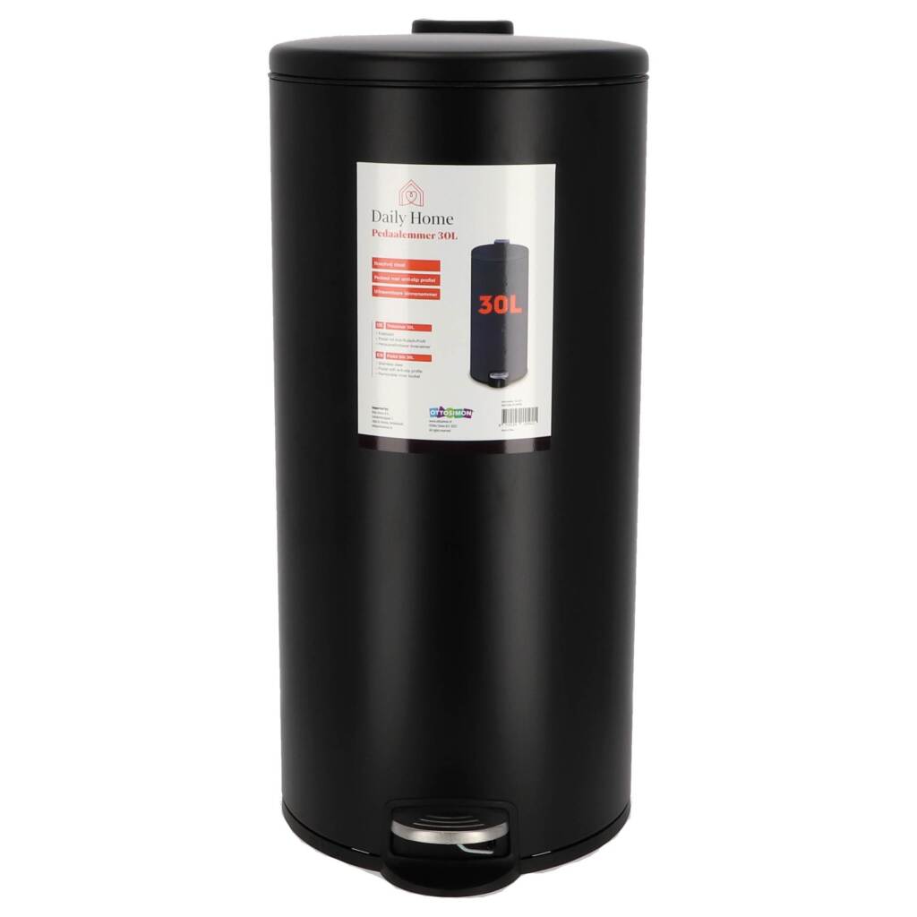 Poubelle à pédale Daily home 30l noir
