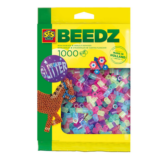Ses creative ses perles thermocollantes - mélange de paillettes, 1000 pcs.