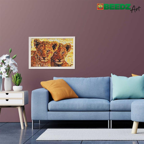 Ses creative beedz art perles thermocollantes lionceaux 30x45,5 cm 7000 pièces