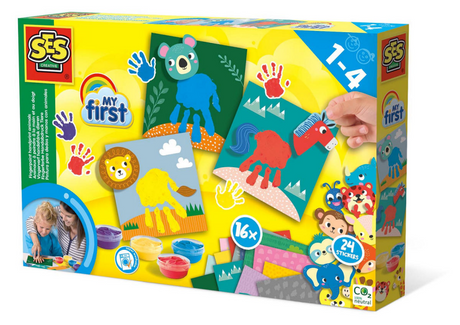Ses creative ses my first - peinture au doigt d'animaux empreintes de mains
