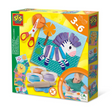 Ses creative ses - découper des formes en argile - 3 couleurs d'argile (3x40g) - avec ciseaux pour enfants sécurisés et cartes d'argile réutilisables - sans gluten