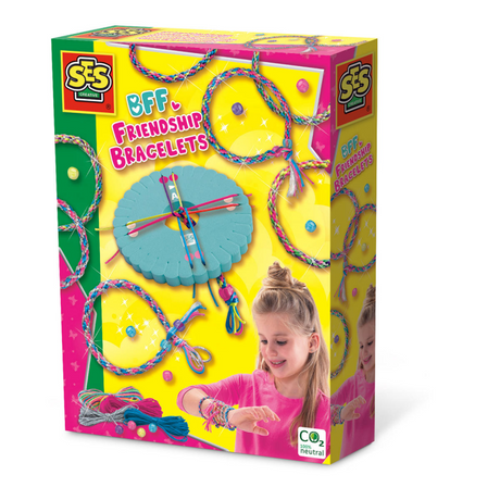 Ses creative - hobby rose - bracelets d'amitié bff - crafting girls - confection de bracelets - 4 couleurs - à partir de 5 ans