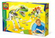 Ses creative ses - jeu de construction en métal dinosaure - avec 3 couleurs de pièces en mousse - comprenant des boulons, des écrous, une clé et un tournevis - bricolage pour garçons - jouets dinosaures