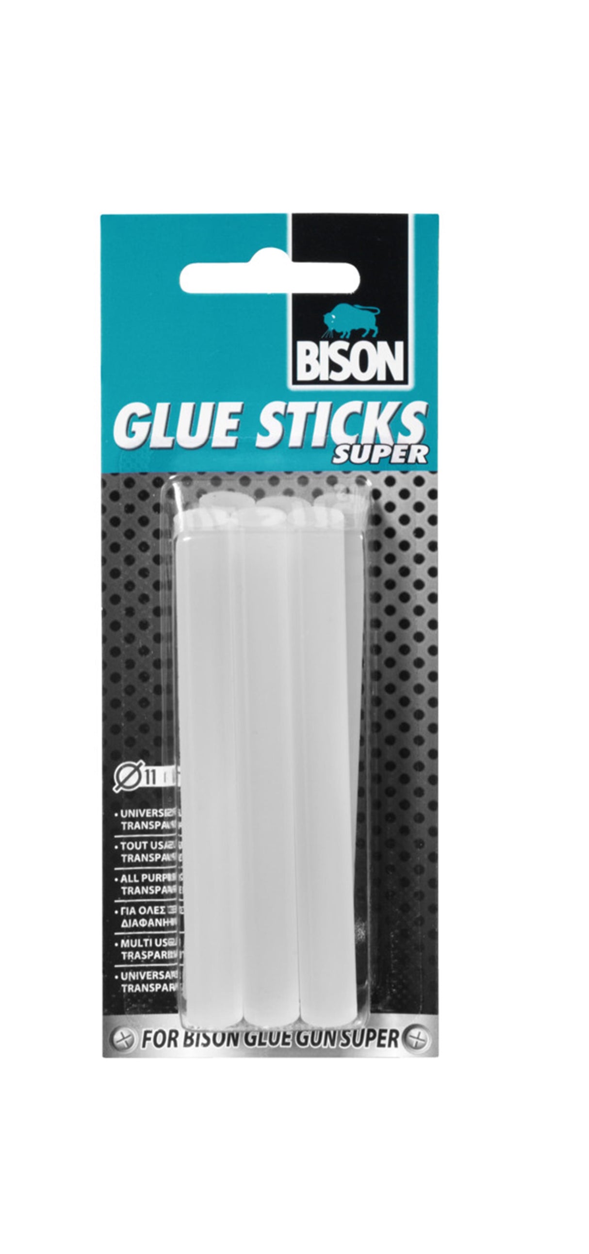 Bâtons de colle Bison crd transparent 6x11mm*12 l79 - 1490810