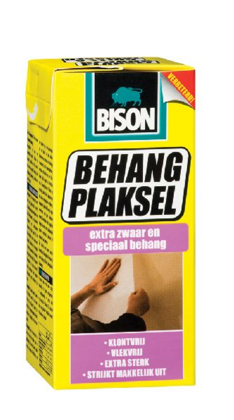 Pâte à papier peint Bison extra lourde spéciale pack de papier peint 200 g, à base de cellulose de haute qualité et de résine synthétique, ne tache pas, ne s'agglutine pas, s'étale facilement, super résistante