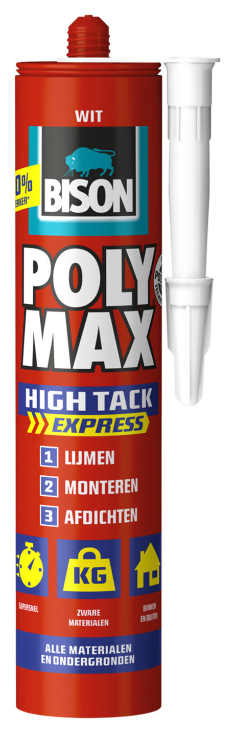 Bison poly max high tack express blanc crt 425g - 6309790