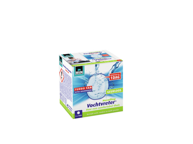 Recharge Bison Moisture Absorber® 2x 100 g, déshumidificateur d'air, adapté à l'ambiance Moisture Absorber®, lutte contre l'humidité élevée, aucune pile nécessaire, convient également aux caravanes et camping-cars