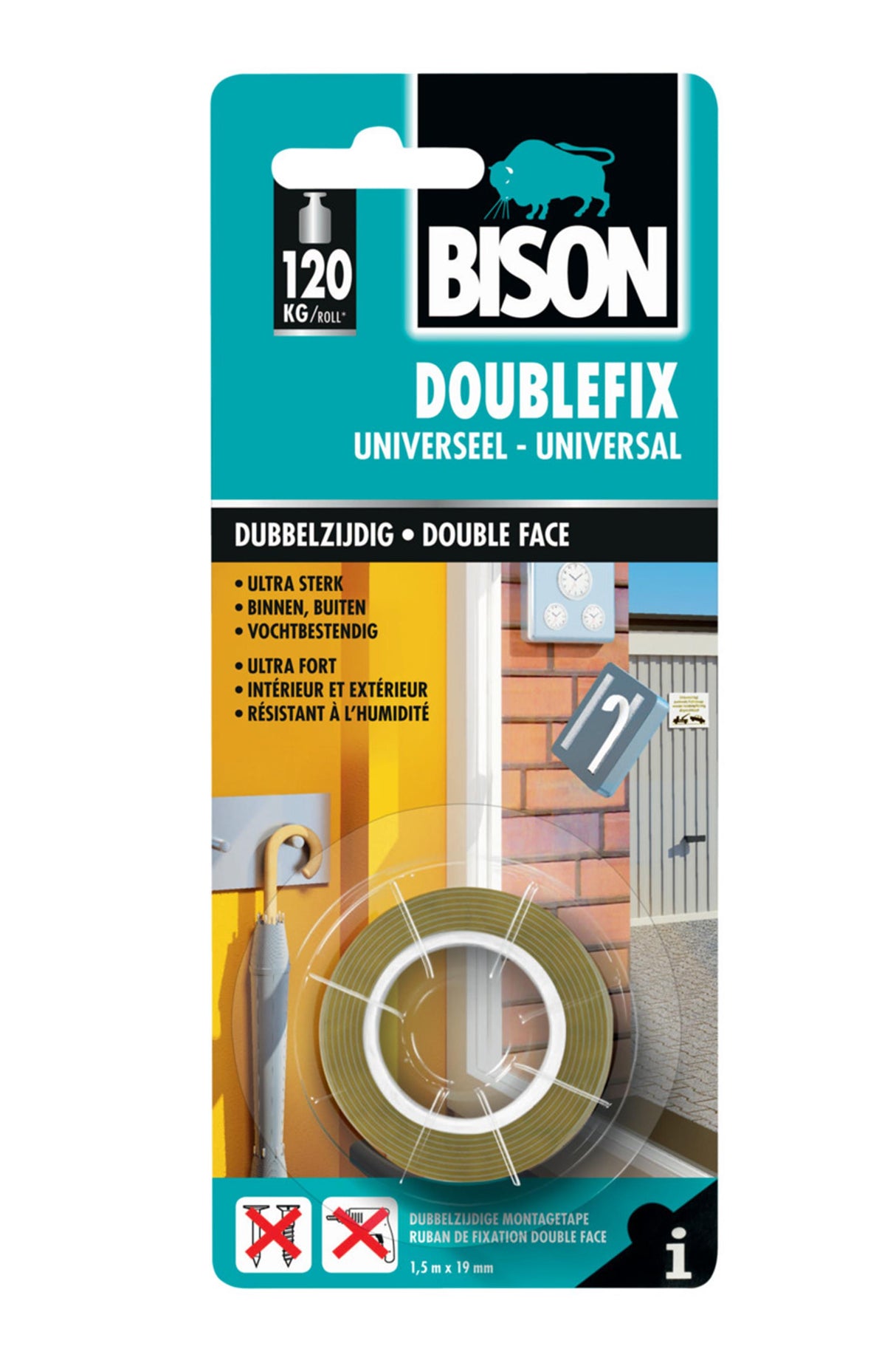 Bison doublefix sous blister 1,5 m