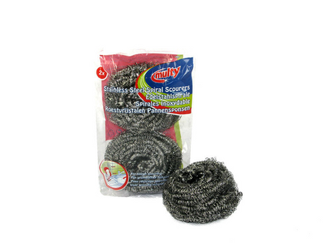 Éponges à poêle Multy en inox, paquet de 2