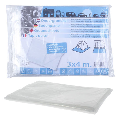 Tapis de sol en aluminium Basic 3x4 m transparent