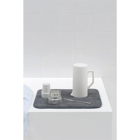 Brabantia tapis de drainage en microfibre pour évier 47x40 cm gris