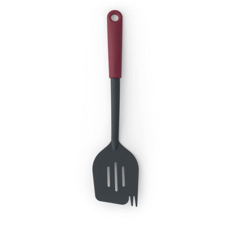 Brabantia savoureux+ spatule + fourchette aubergine rouge