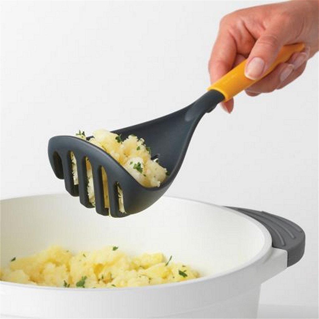 Brabantia brabantia tasty+ aardappelstamper + lepel geel zwart