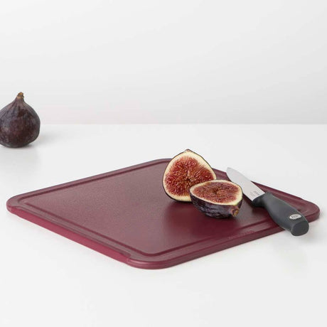 Brabantia savoureux+ planche à découper 25x0,8x25 cm rouge aubergine