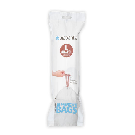 Brabantia sacs poubelles ajustement parfait l 40-45 l 10 pièces