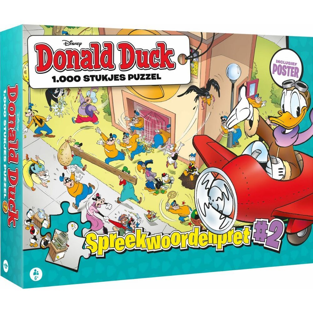 Disney Donald Duck Puzzleb Preverb pred 2000 kosov + plakat