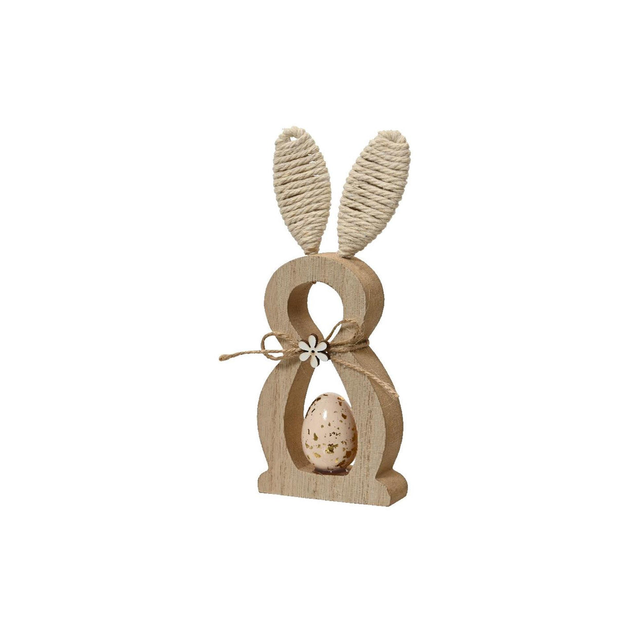 Decoris décoration lapin bois 2x7x18cm