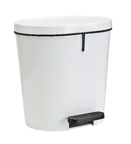 Sunware zamora poubelle à pédale 8 litres blanc 28,5x23x28,5cm