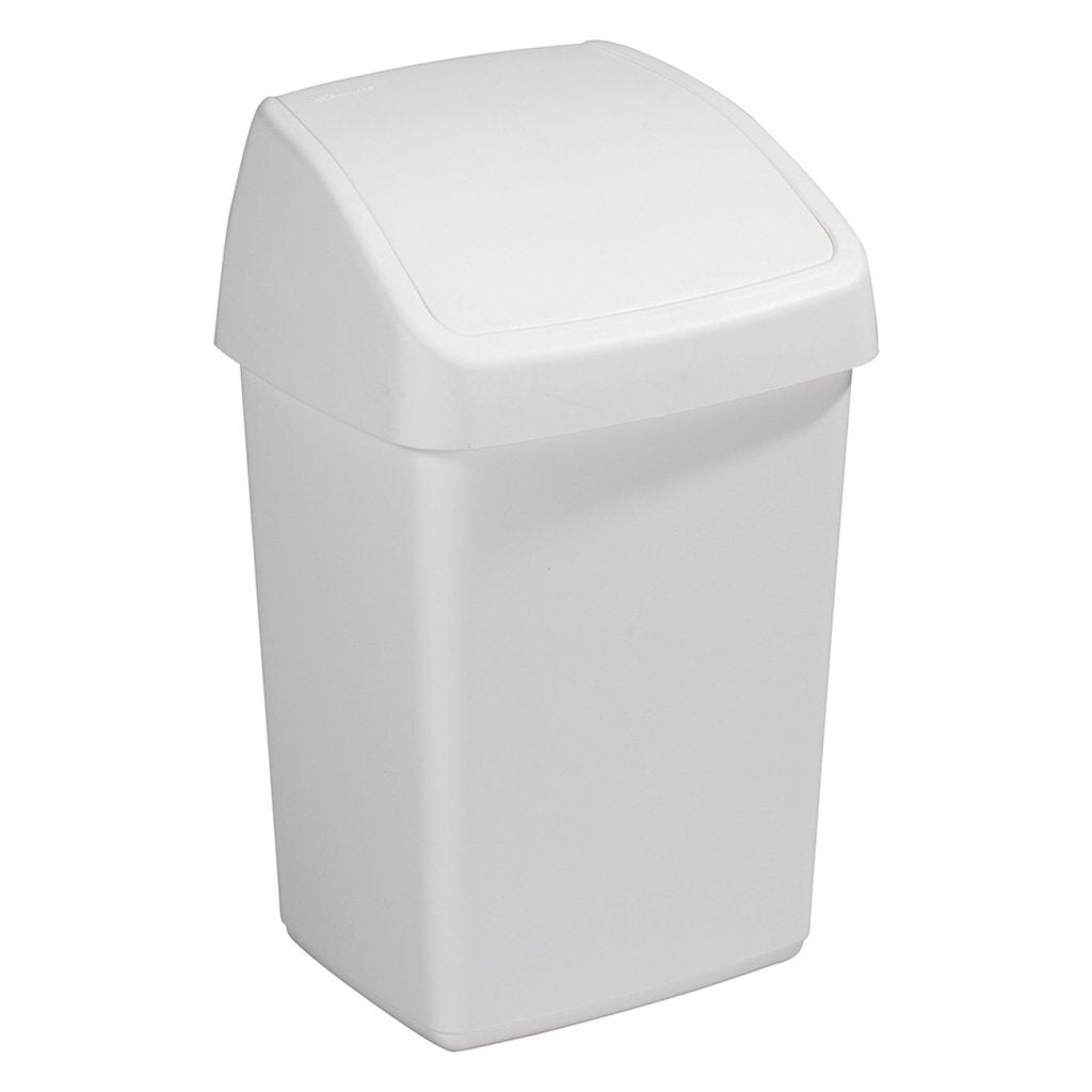 Poubelle Sunware Delta avec couvercle basculant 10l blanc