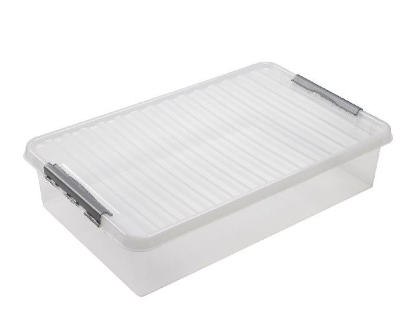 Boîte de lit Sunware q-line 60 litres transparent 80x50x18 cm sans roulettes